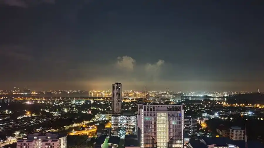 Night skyline view of Johor Bahru