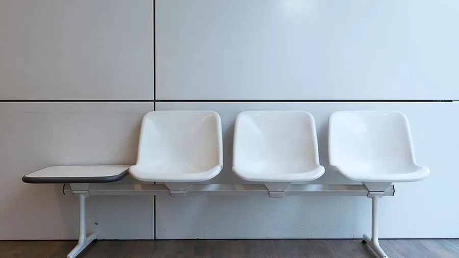 Modern clinic waiting area with seating and natural light