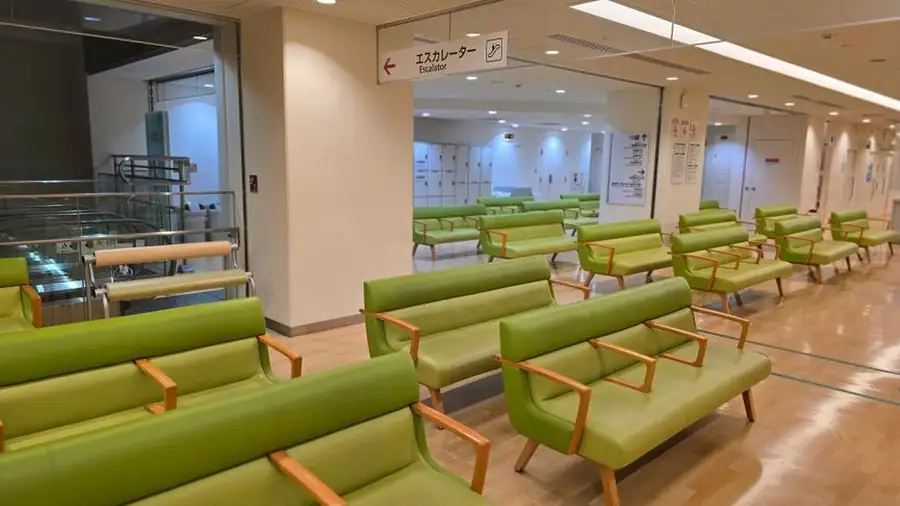 Spacious waiting hall in a private medical centre